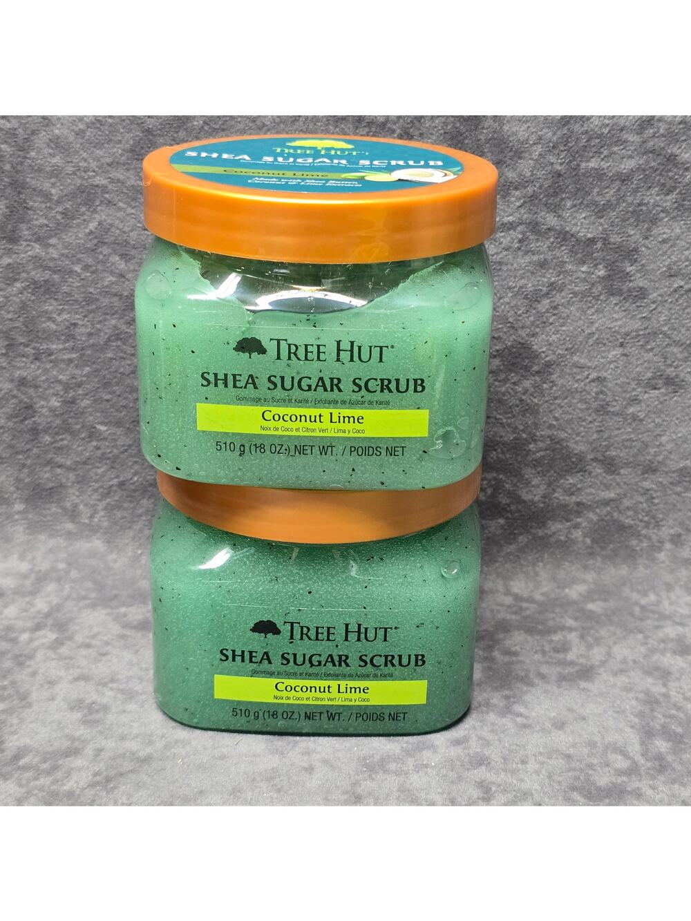 TREE HUT Coconut Lime Shea Sugar Scrub 18 oz | Exfoliating Body Care Set of 2